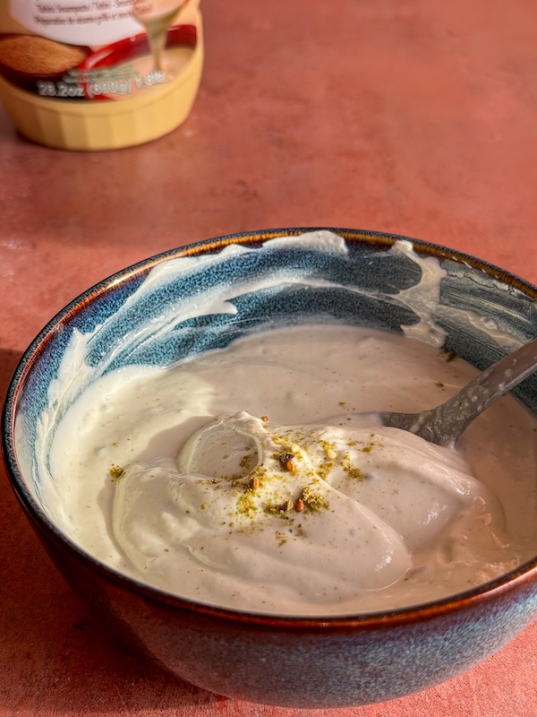 sauce yaourt et zaatar