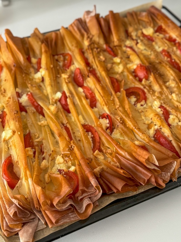 tarte salée à base de feuilles filo