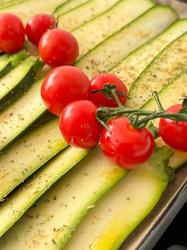 légumes d'été avant cuisson