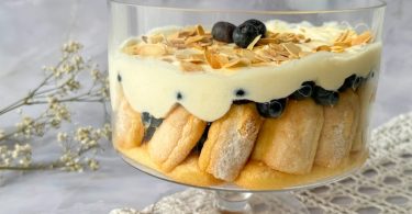 trifle aux myrtilles