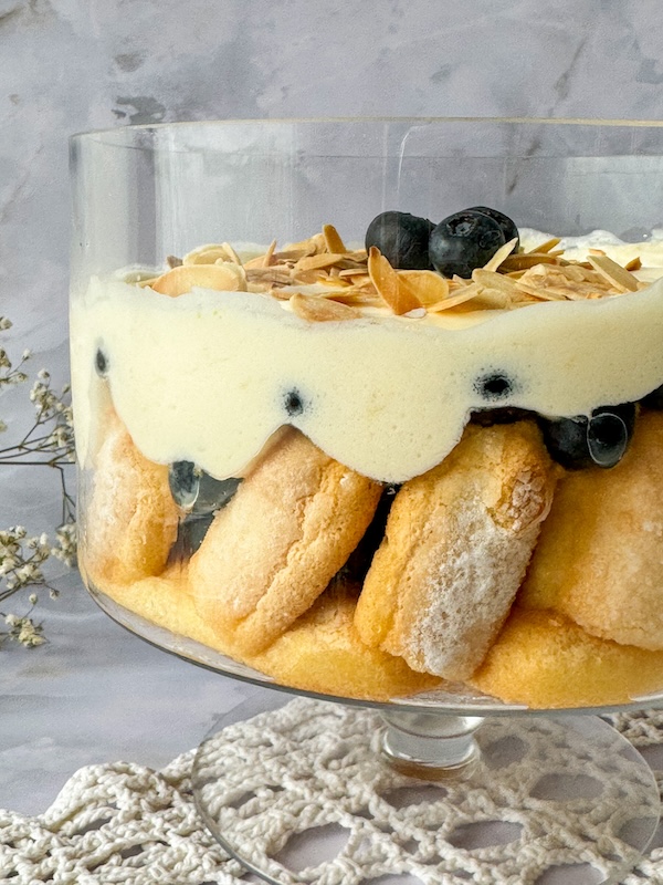 trifle aux myrtilles