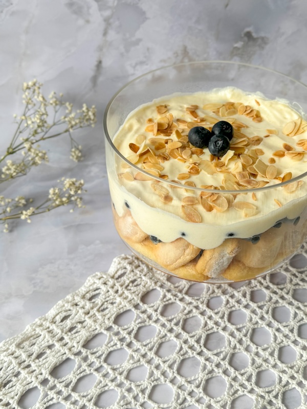 trifle aux myrtilles