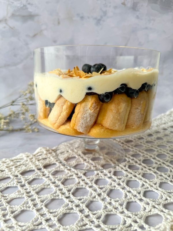 trifle aux myrtilles