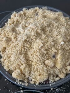 texture de la pâte à crumble crue