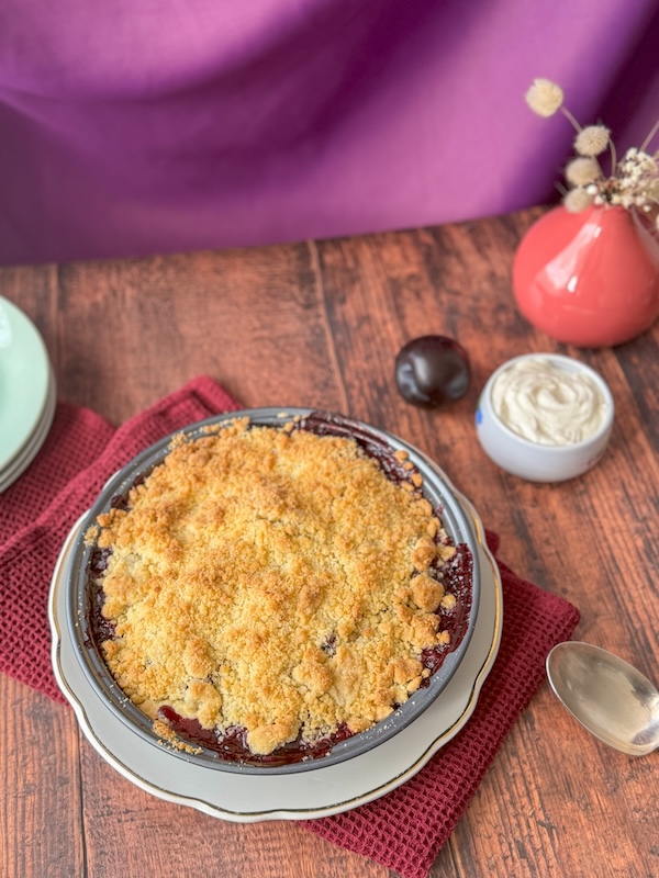 crumble aux prunes