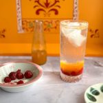 mocktail au melon, framboise et citron