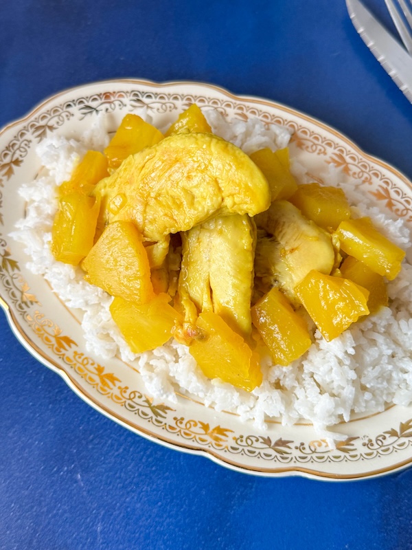 dinde à l'ananas et au curry