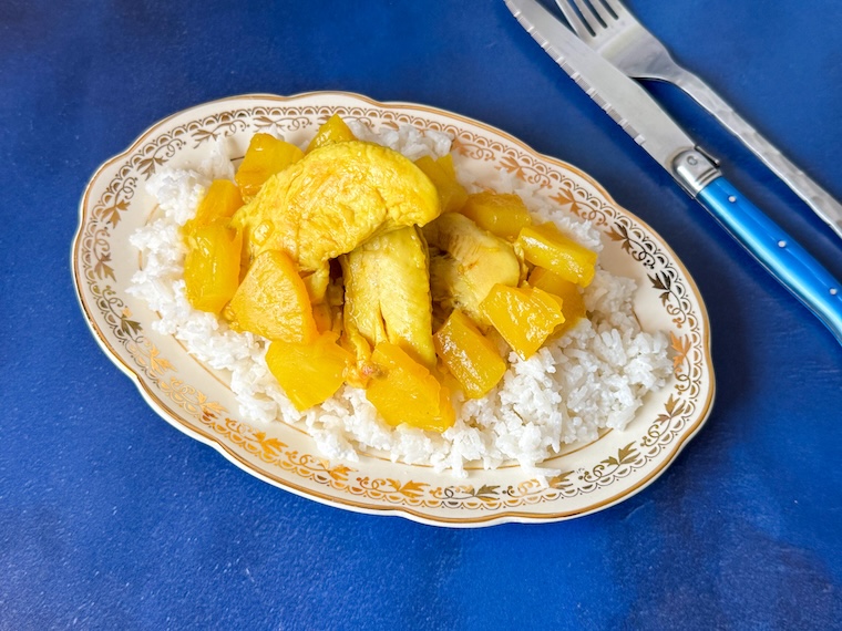 dinde à l'ananas et au curry